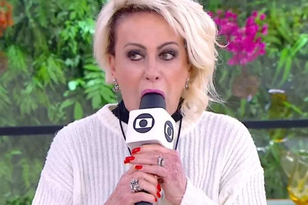  Ana Maria Braga morde microfone ao vivo e assusta público