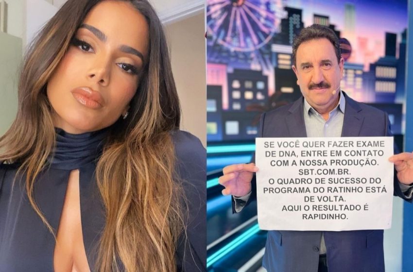  Anitta responde críticas de Ratinho: ‘Ganha dinheiro fazendo teste de DNA na TV’